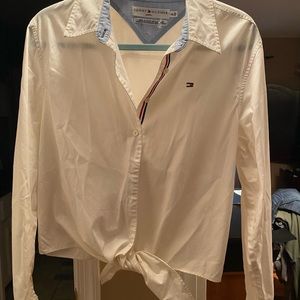 Tommy Hilfiger Tied Button Down Top